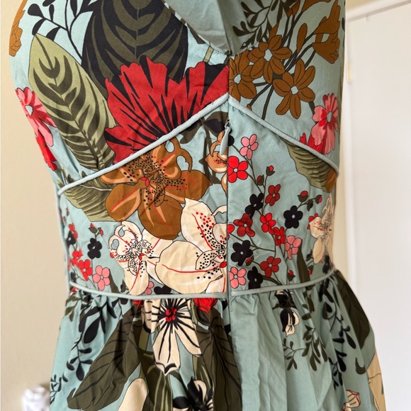 Farm Rio Blue Beauty Bouquet Mini Dress XS NWT - Picture 5 of 12
